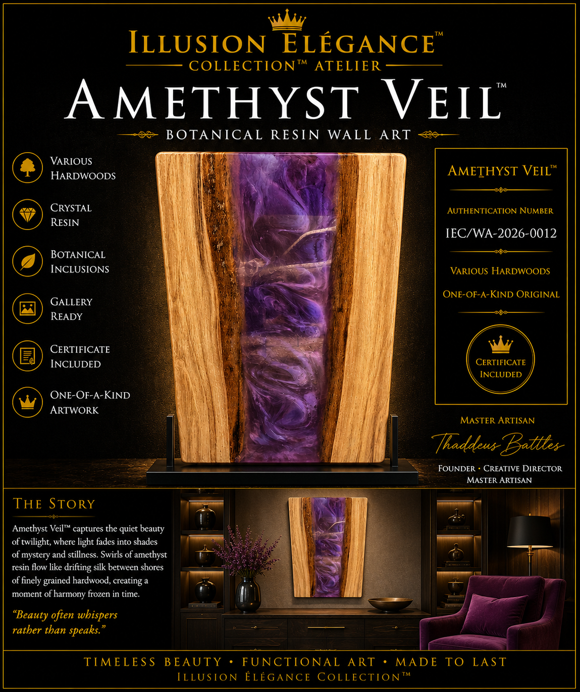 Amethyst Veil Mixed Media IEC/WA-2026-0012