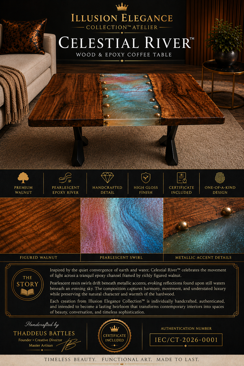 Celestial River Coffee Table IEC/CT-2026-0001