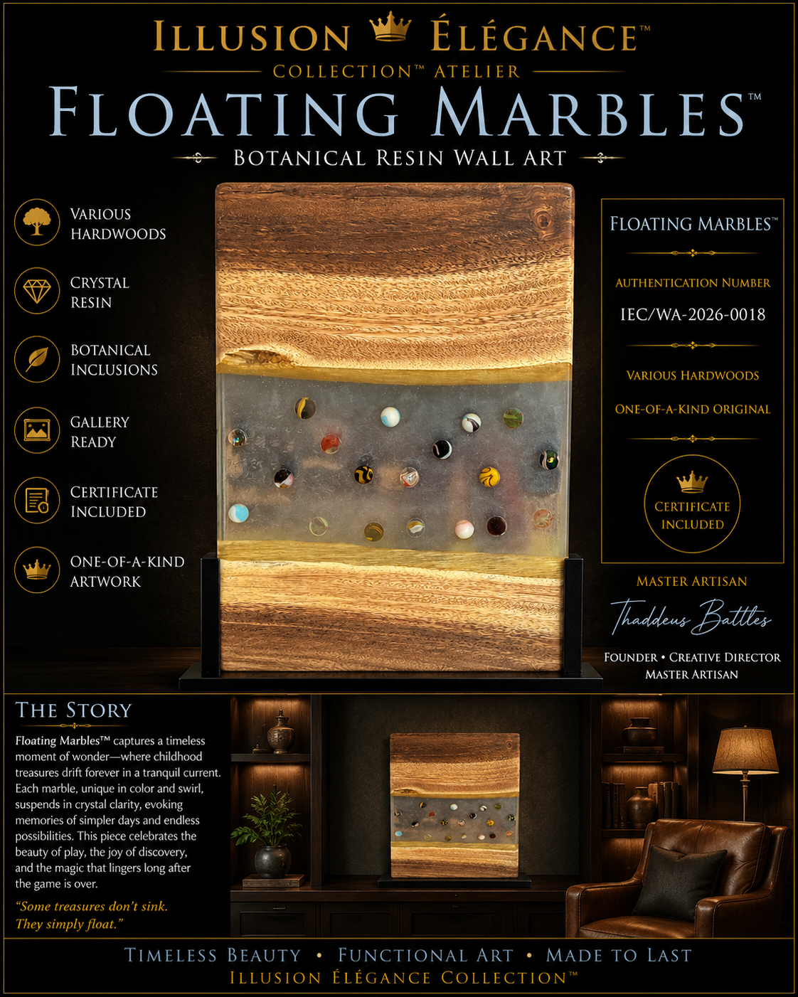 Floating Marbles Mixed Media IEC/WA-2026-0018