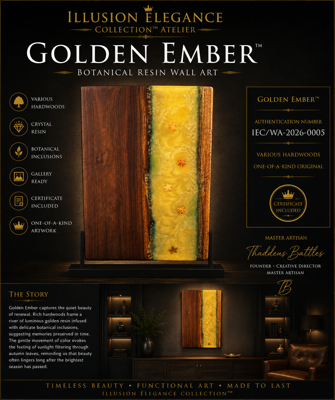 Golden  Ember Mixed Media IEC/WA-2026-0005