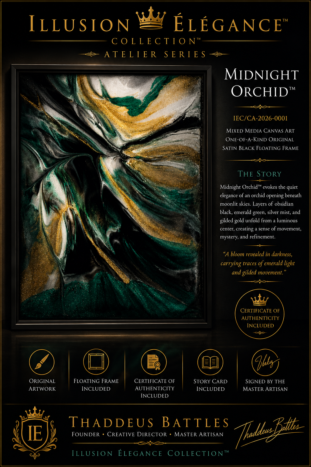 Midnight Orchid Mixed Media IEC/CA-2026-0001