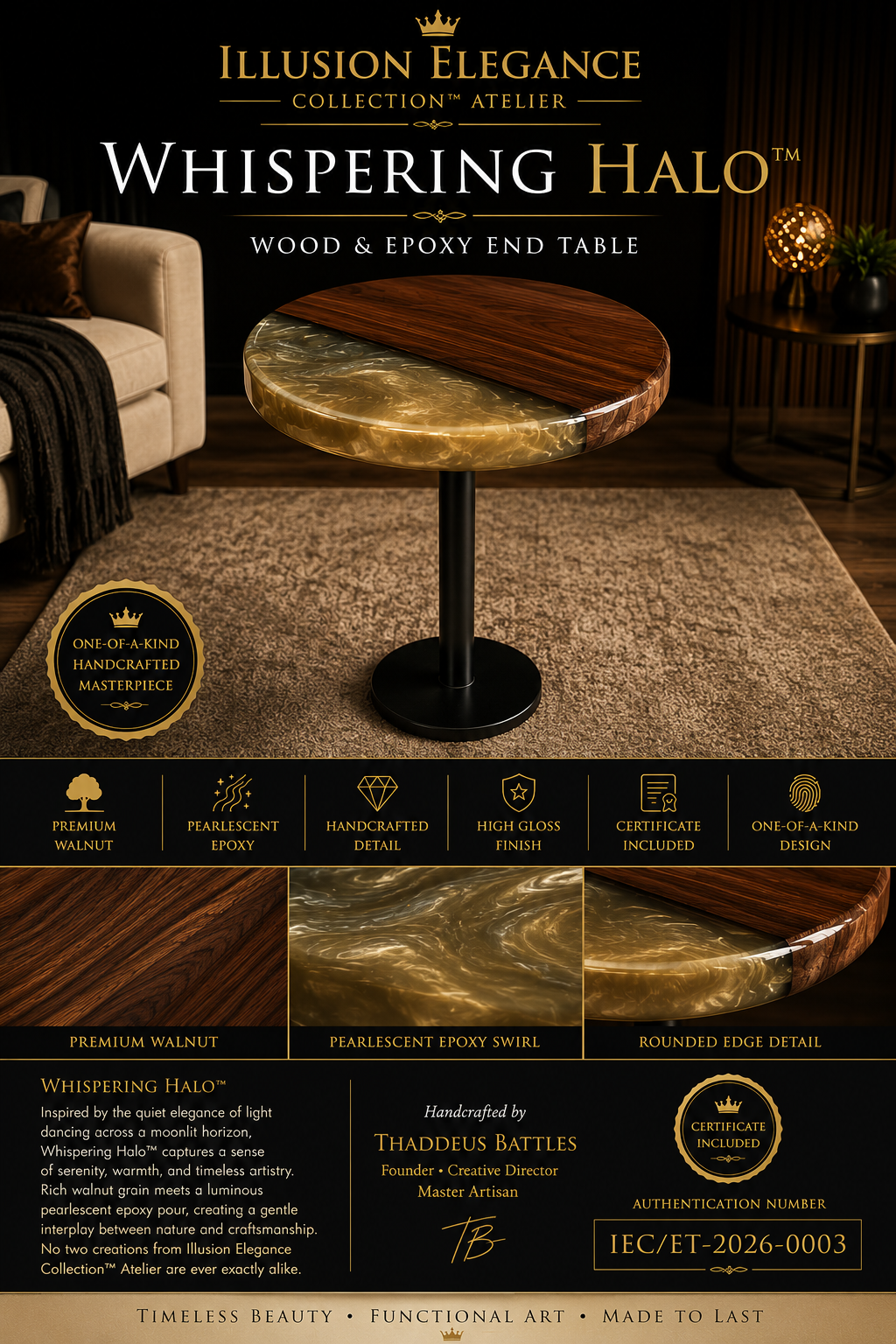 Whispering Halo End Tables IEC/ET-2026-0003